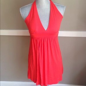 21 red/orange dress